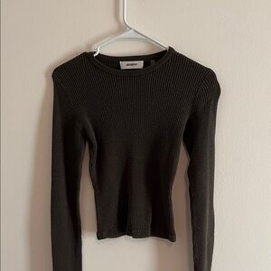 Danielle Guizio thermal waffle top